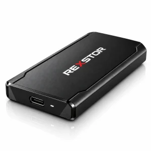 Rexstor Portable USB-C SSD — Rexstor Consumer illustrative product render